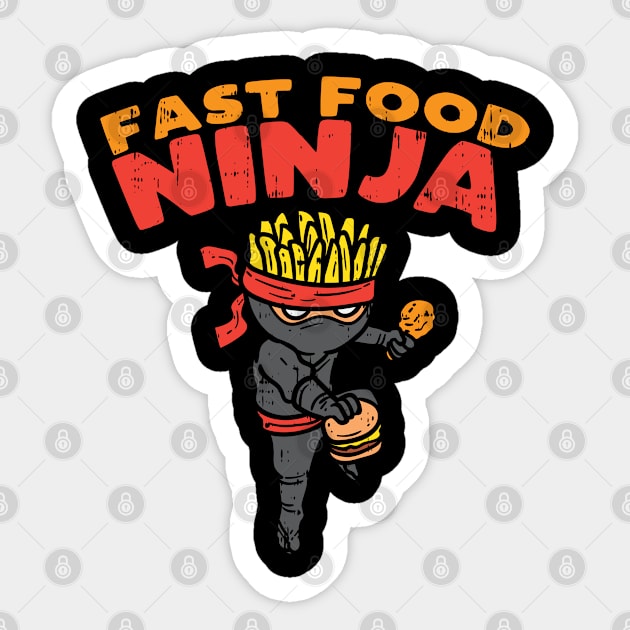 Food Delivery Staff Gift Fast Food Ninja Sticker by Riffize